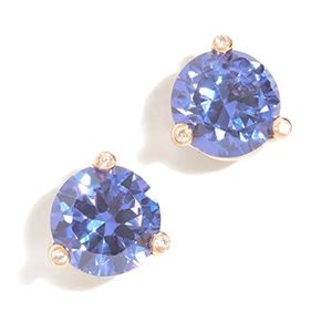 Kate Spade Rise & Shine Stud Earrings Gold Blue large size 0.43